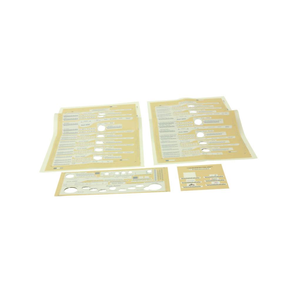 Front Label Kit Including All Languages for DASH 4000 Front Label Kit Including All Languages for DASH 4000