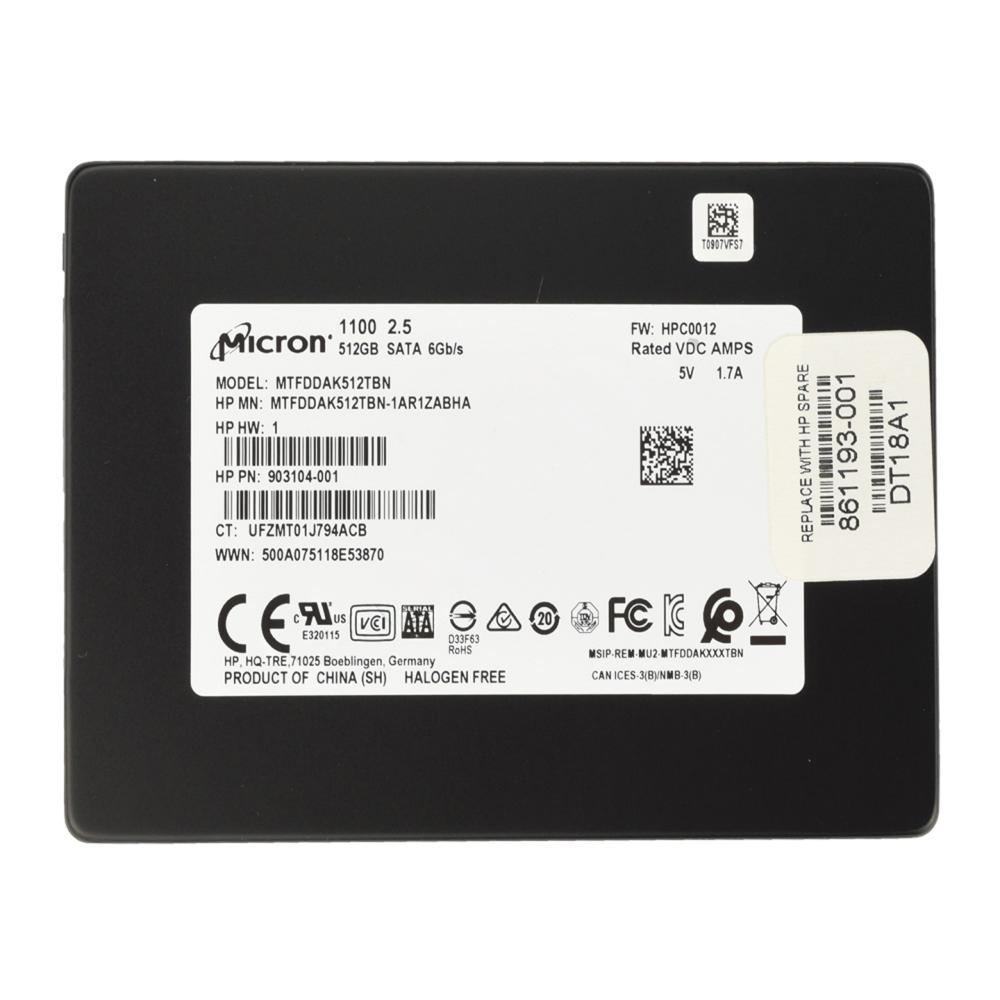 512GB 2.5in SATA SSD without adapter FRU 512GB 2.5in SATA SSD without adapter FRU